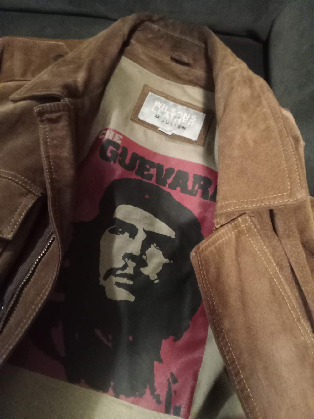 Wilsons Leather Men’s Brown Suede Jacket